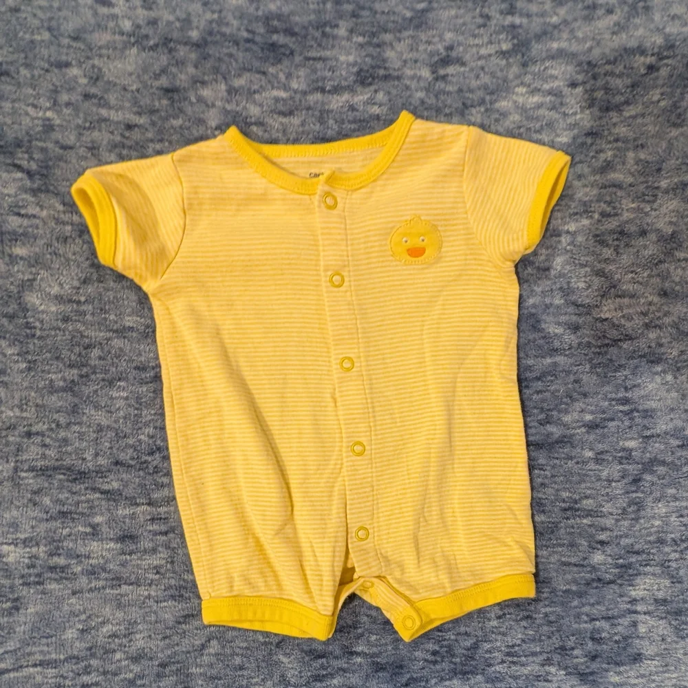 Free When Bundled With Other Item(s) - Carter's Yellow Striped Baby Romper